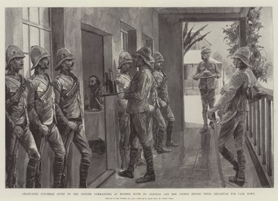 Champagne Luncheon given by the Officer commanding at Modder River to General and Mrs Cronje before their Departure for Cape Town by Richard Caton Woodville junior